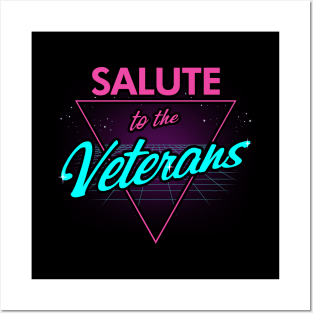 Veteran's Day Retro 80's Rad Army Military Servicemen Rad Tribute Posters and Art